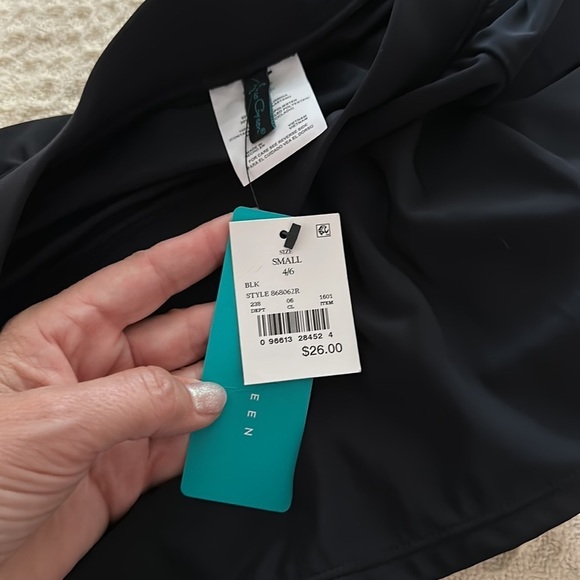 Aqua green swimwear, small, swim skirt, bottoms, new with tags black - Picture 4 of 4
